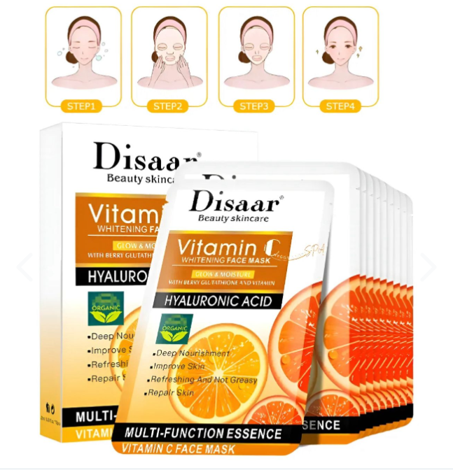 Mascarilla Facial Vitamina C 10 pzas