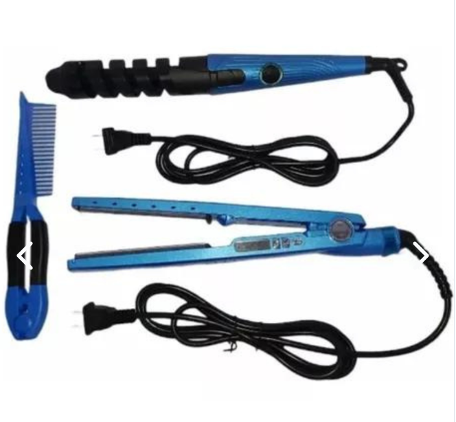 Kit Plancha Nano Titanium +Rizador +Peine