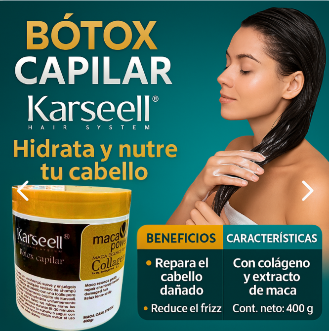 Bótox Capilar Karseel Hidrata y Nutre