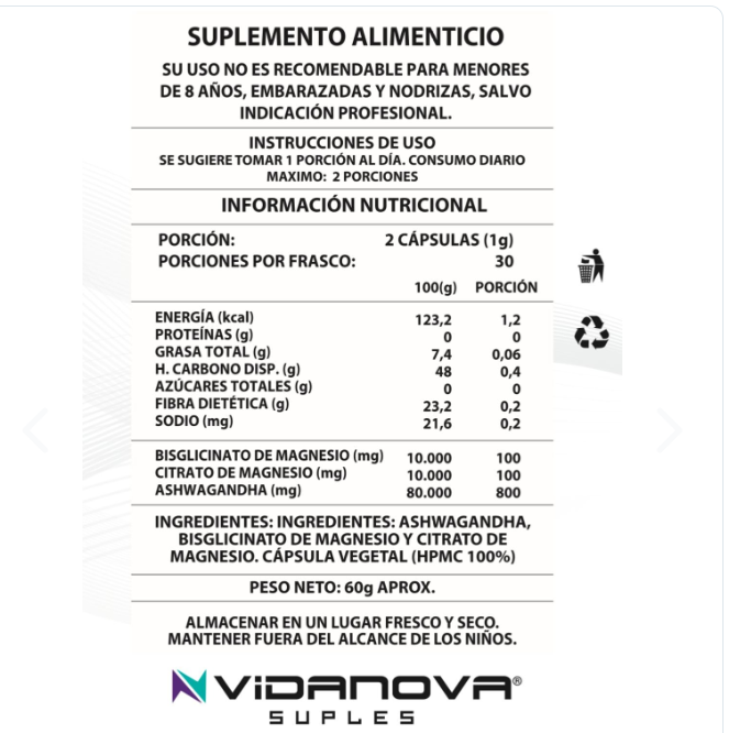 Ashwagandha + Magnesio 1000mg