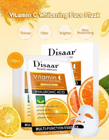 Mascarilla Facial Vitamina C 10 pzas