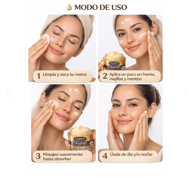Crema Facial de Cúrcuma 50 ml Anti-Edad