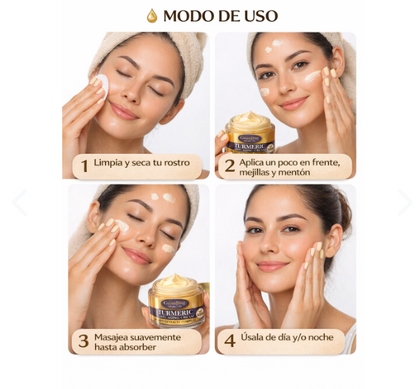 Crema Facial de Cúrcuma 50 ml Anti-Edad