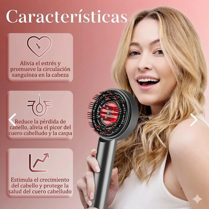 Cepillo Masajeador Cabello Terapia Luz