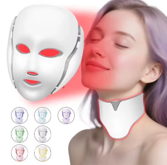 Máscara 7 Colores LED Facial-Cuello
