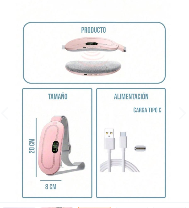 Cinturón Inalámbrico Para Dolores Menstruales y De Espalda