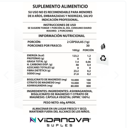 Ashwagandha + Magnesio 1000mg