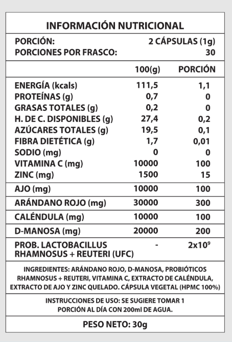 URO probióticos íntimos 1000MG